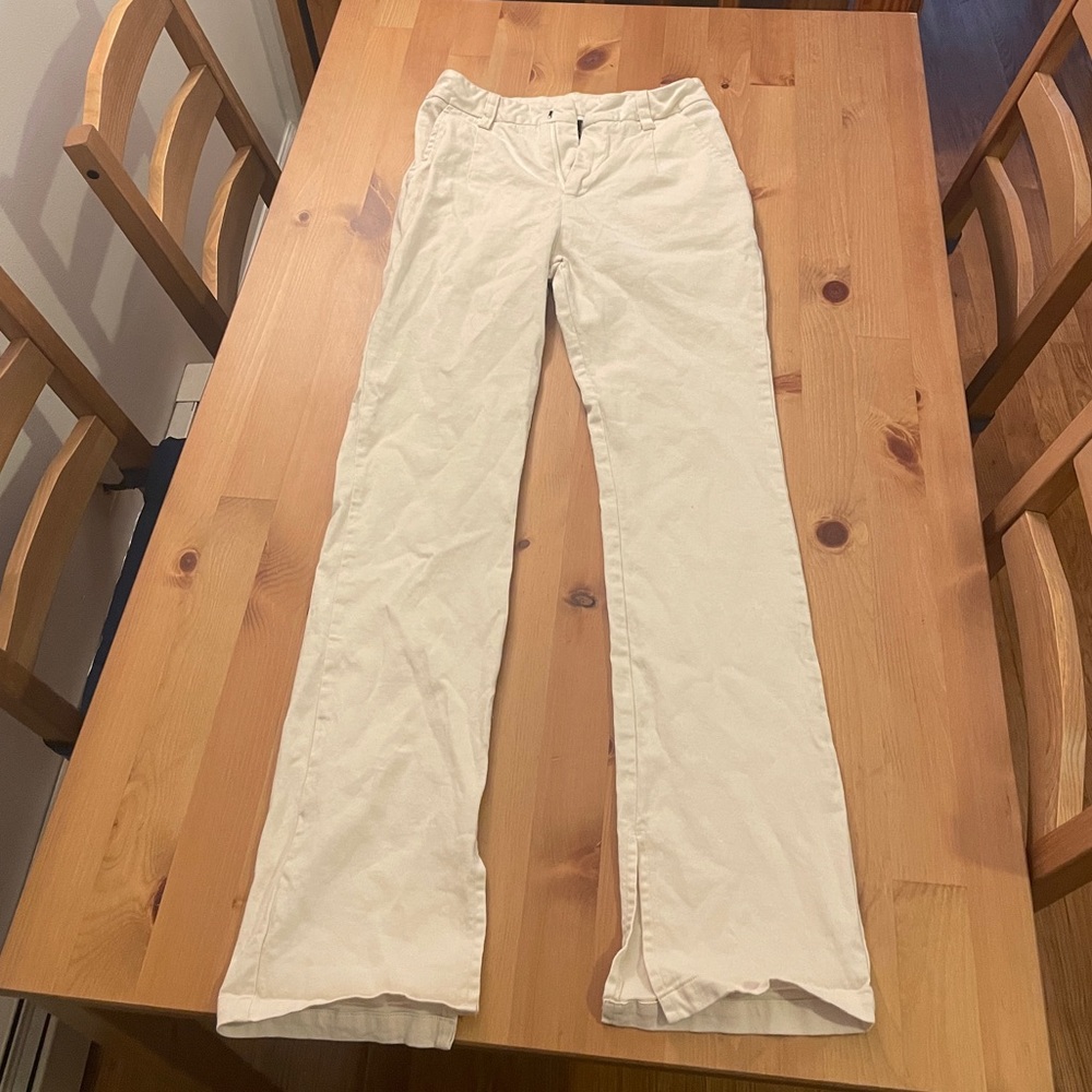 Cider cream / beige split hem pants size XS great condition